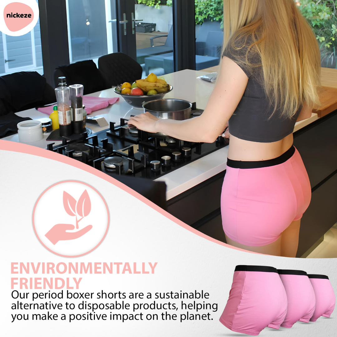 Bladder Leak Boxer Shorts -Pink