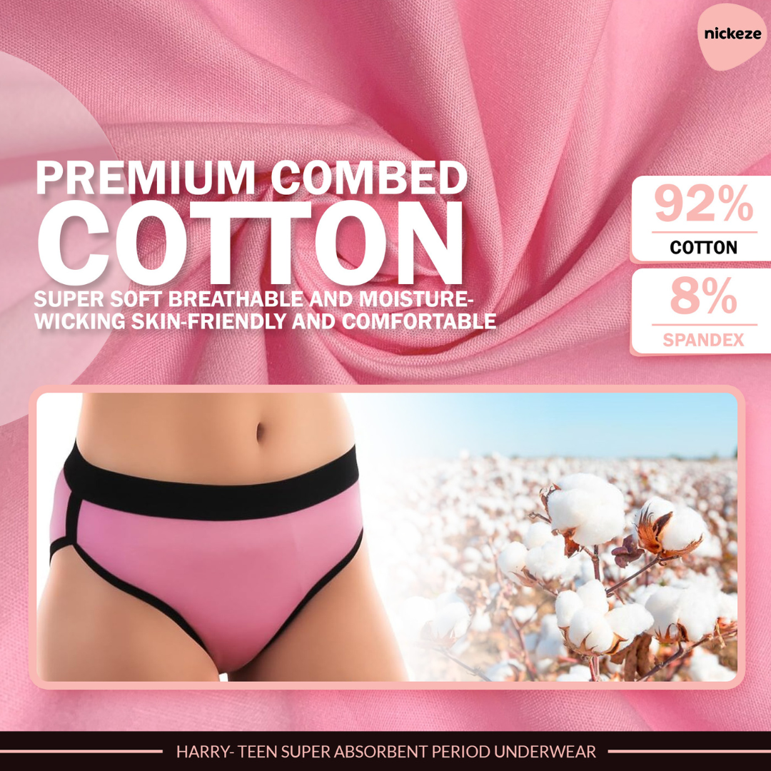 Nickeze Harry- Super Absorbent Period Underwear Tweens/Teens