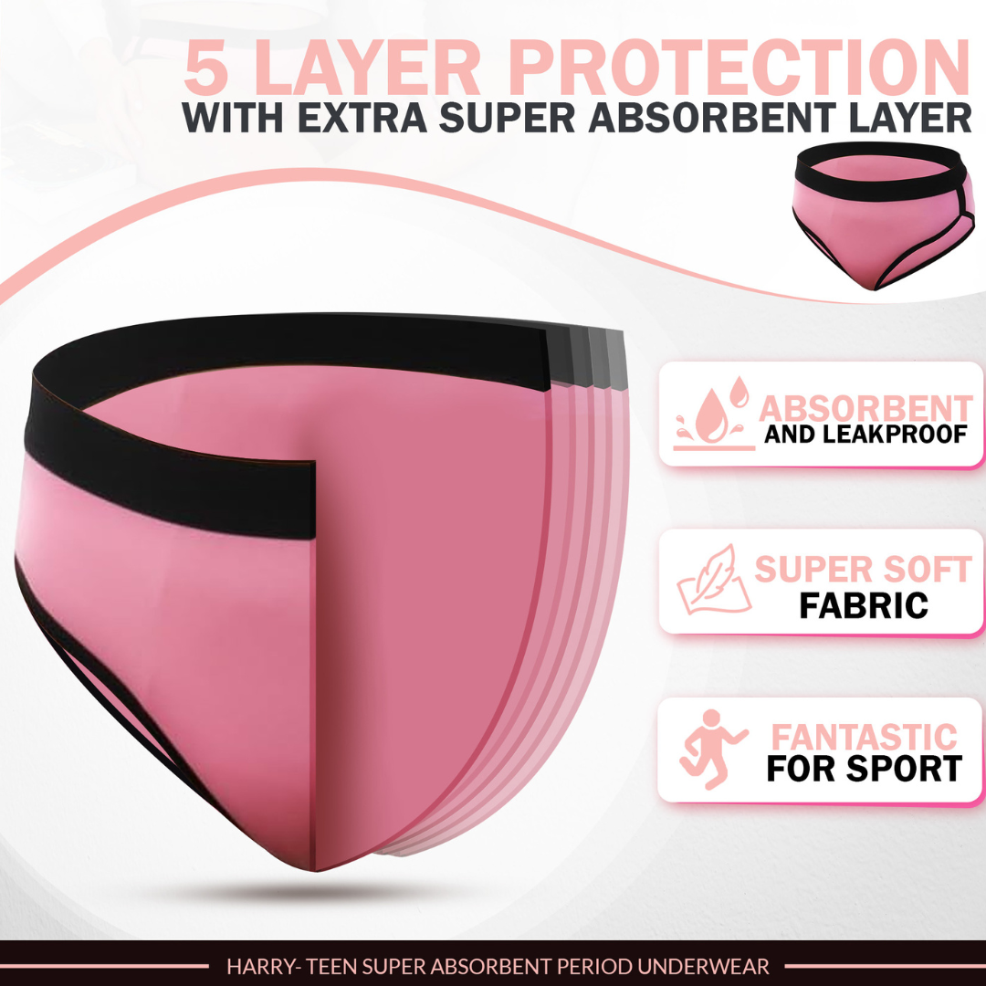 Nickeze Harry- Super Absorbent Period Underwear Tweens/Teens