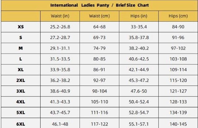 baby blue period underwear size chart