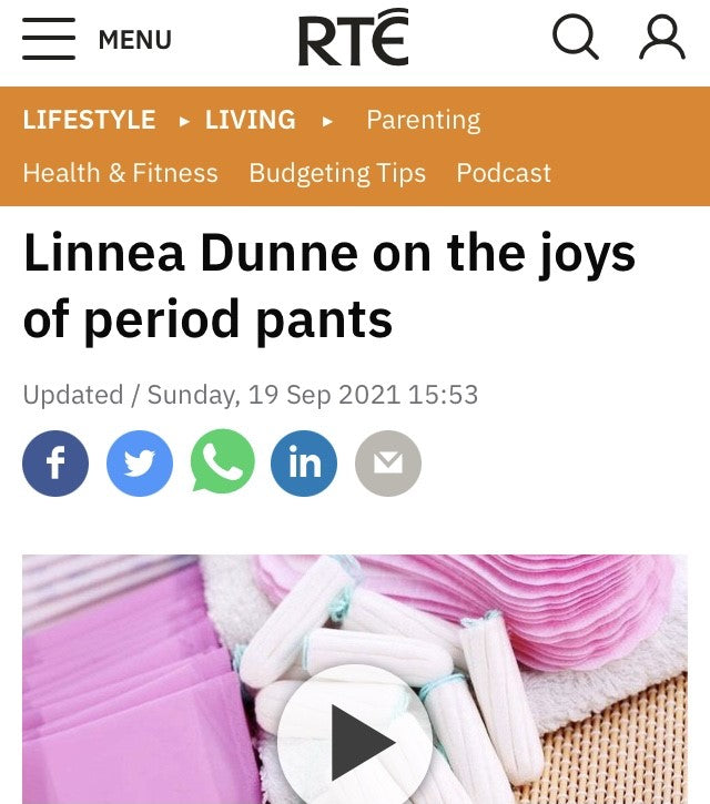 RTE Radio 1 Featuring Nickeze with Claire Byrne and Linnea Dunne on the Joys of Period Pants