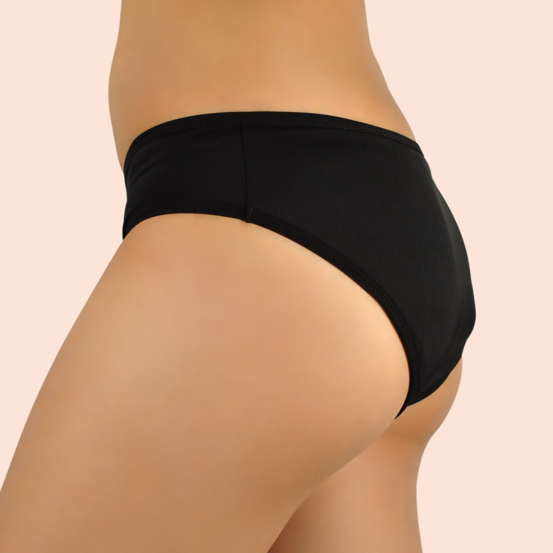 black period bikini bottom