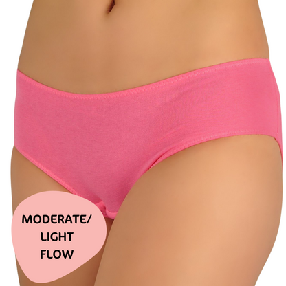 First period underwear moderate light flow